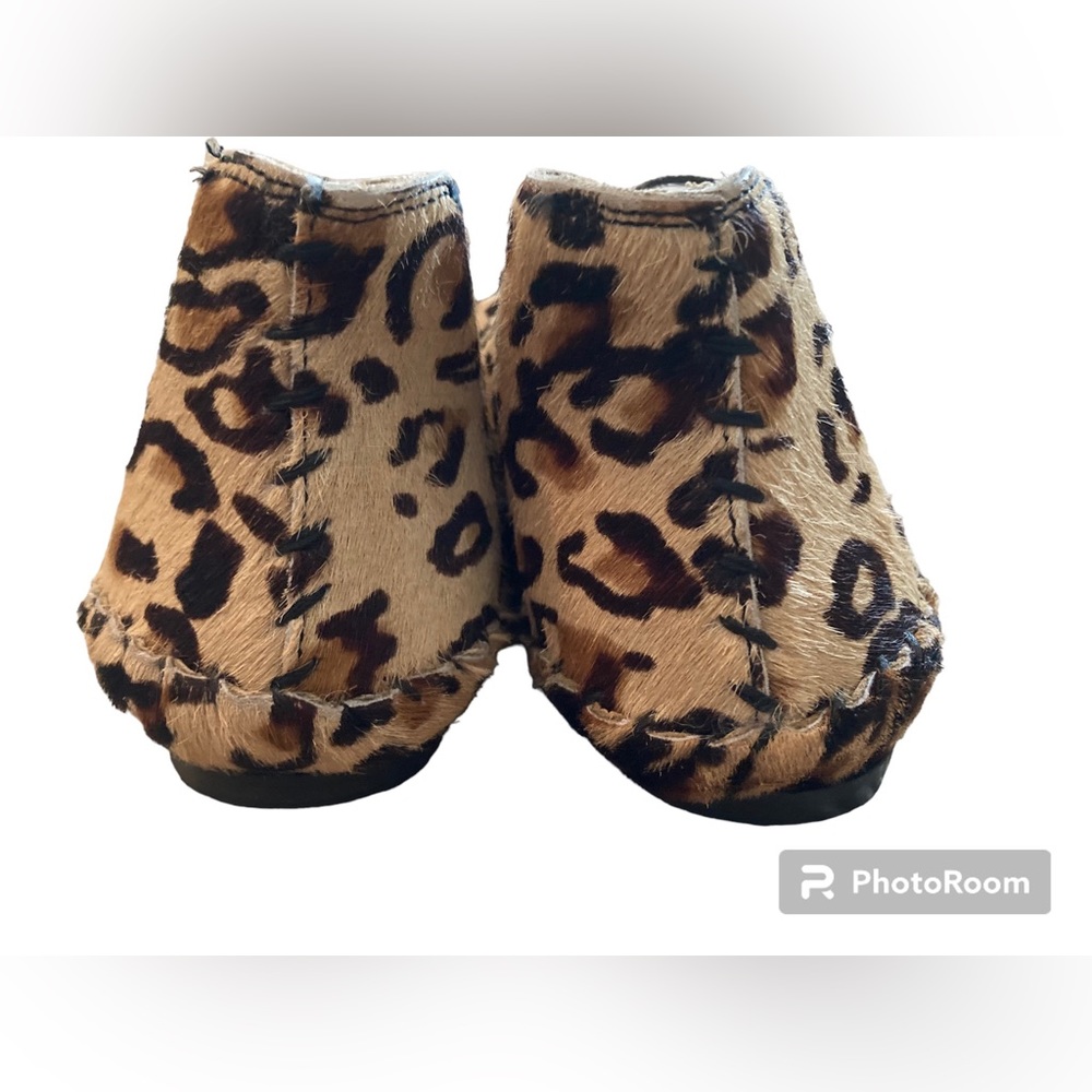 Acne Leopard Print Calf Hair Booties. Size 36/US 6. - Picture 3 of 6